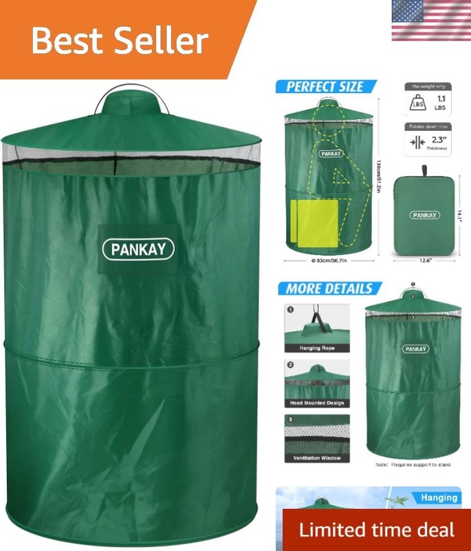 Lightweight Pop Up Privacy Tent – Portable Outdoor Bathroom Shelter 1-Person