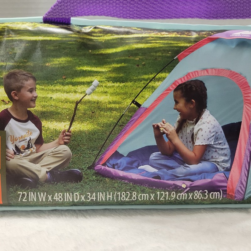 Ozark Trail 6' x 4' x 34" Kid's Dome Tent, Ideal for 2 Kids Camp Yard Summer gallery