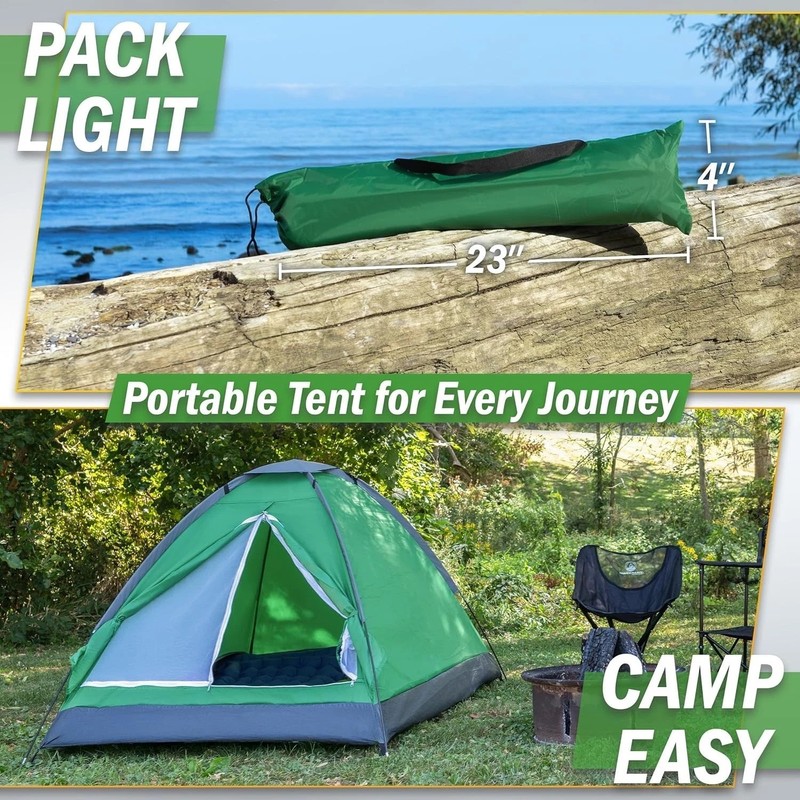 Versatile Lightweight Camping Tent for 2 with Rainfly – Quick Setup for Getaways gallery