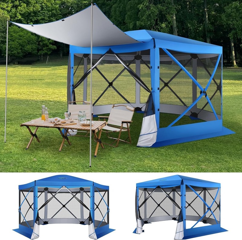 8x8FT~12x12FT Pop up Gazebo Screen House Tent for Camping, Outdoor Hub Tent ,NEW gallery