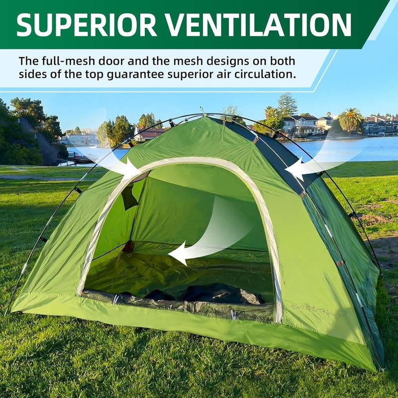 Sturdy 2 Person Tent with Waterproof PU 2000mm Fabric - Perfect for Backpacking gallery
