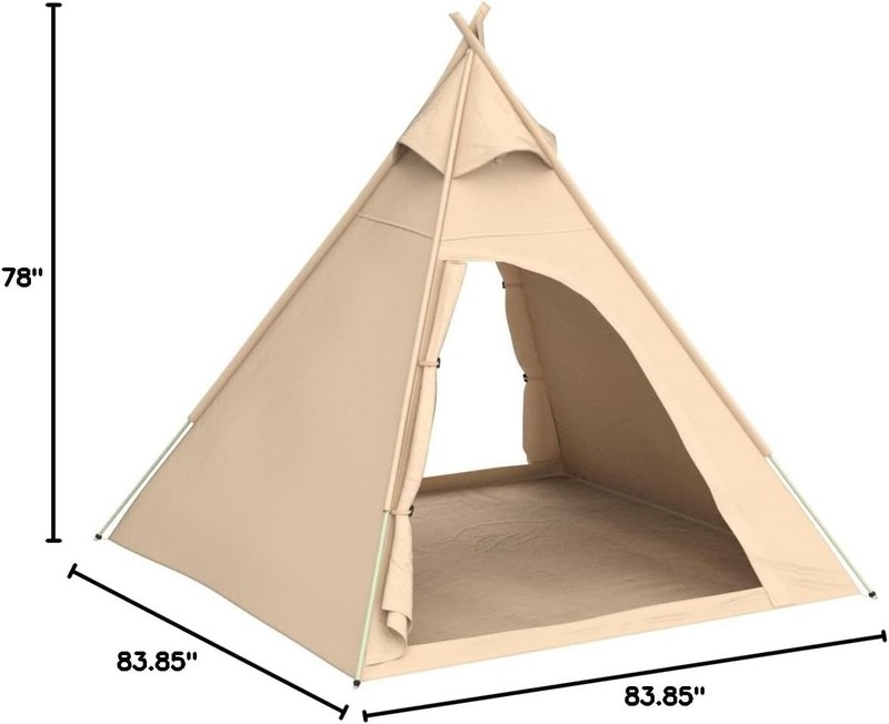 Free Space Outdoor 100% Cotton Canvas Waterproof Pyramid-Shaped #1591H T5-1 gallery
