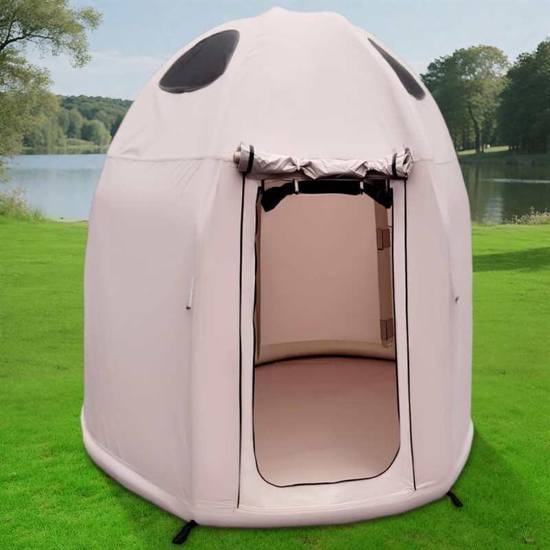 Inflatable Camping Tent with Hand Pump for 4-Season Waterproof Outdoor Use Khaki gallery